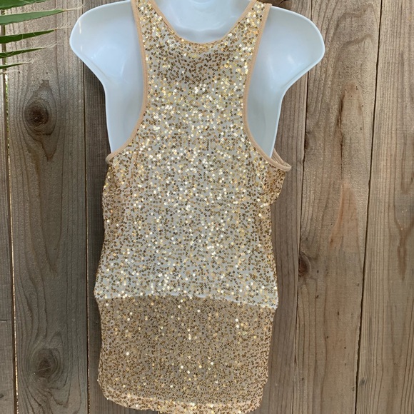 FOREVER 21 Sexy gold sequin tank top - Picture 3 of 4
